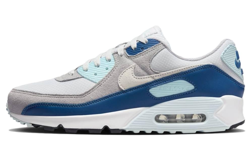 Nike Air Max 90 Беговые кроссовки Низкие Белый и синий цвет Мужские