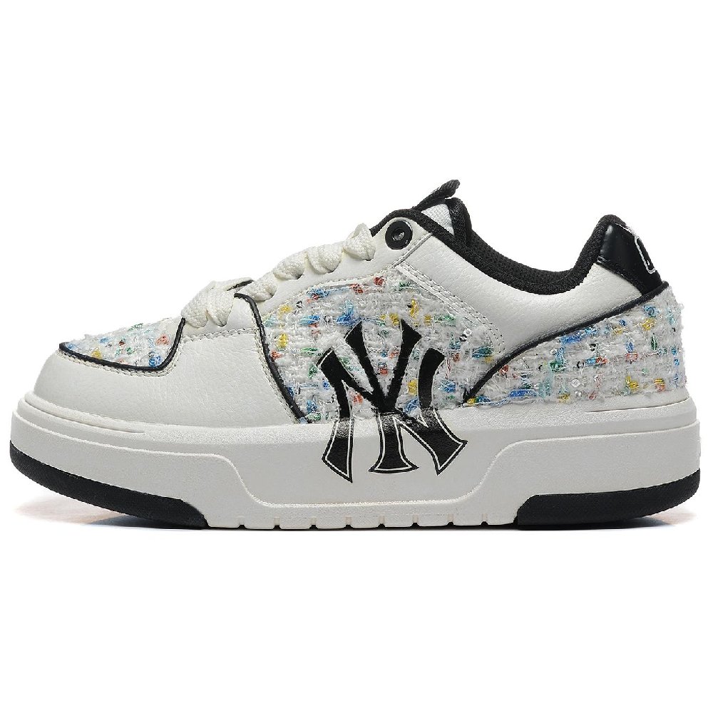 MLB Chunky Liner Wear-Resistant Height Increasing Low-Top Skateboard Shoes Unisex White