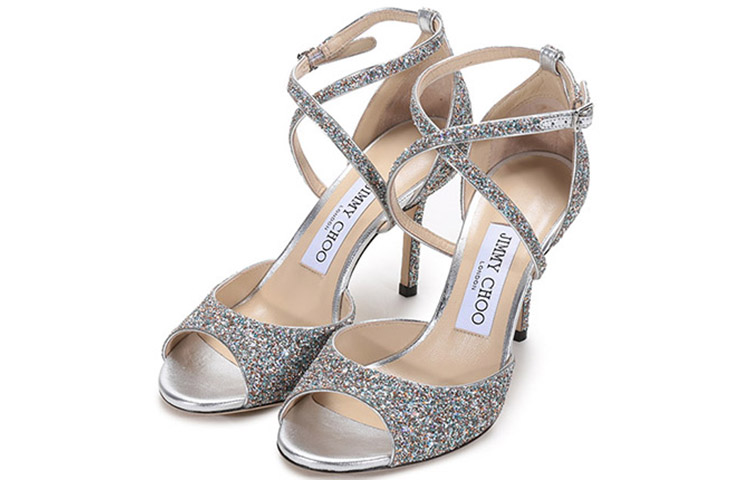 Jimmy Choo Emsy Slim Heel High Heels 8.5cm Women's Silver
