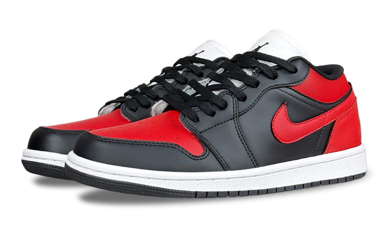 Jordan Air Jordan 1 Abrasion Resistant Low Top Vintage Basketball Shoes Unisex Black Red купить в интернет-магазине Yoocart с быстрой доставкой по России.