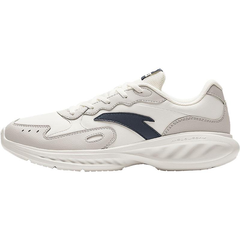 Anta Nebula Abrasion Resistant Breathable Low Top Casual Running Shoes Men's White Gray
