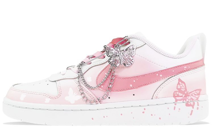 Nike Court Borough Low 2 Low Top Skateboard Shoes GS Pink