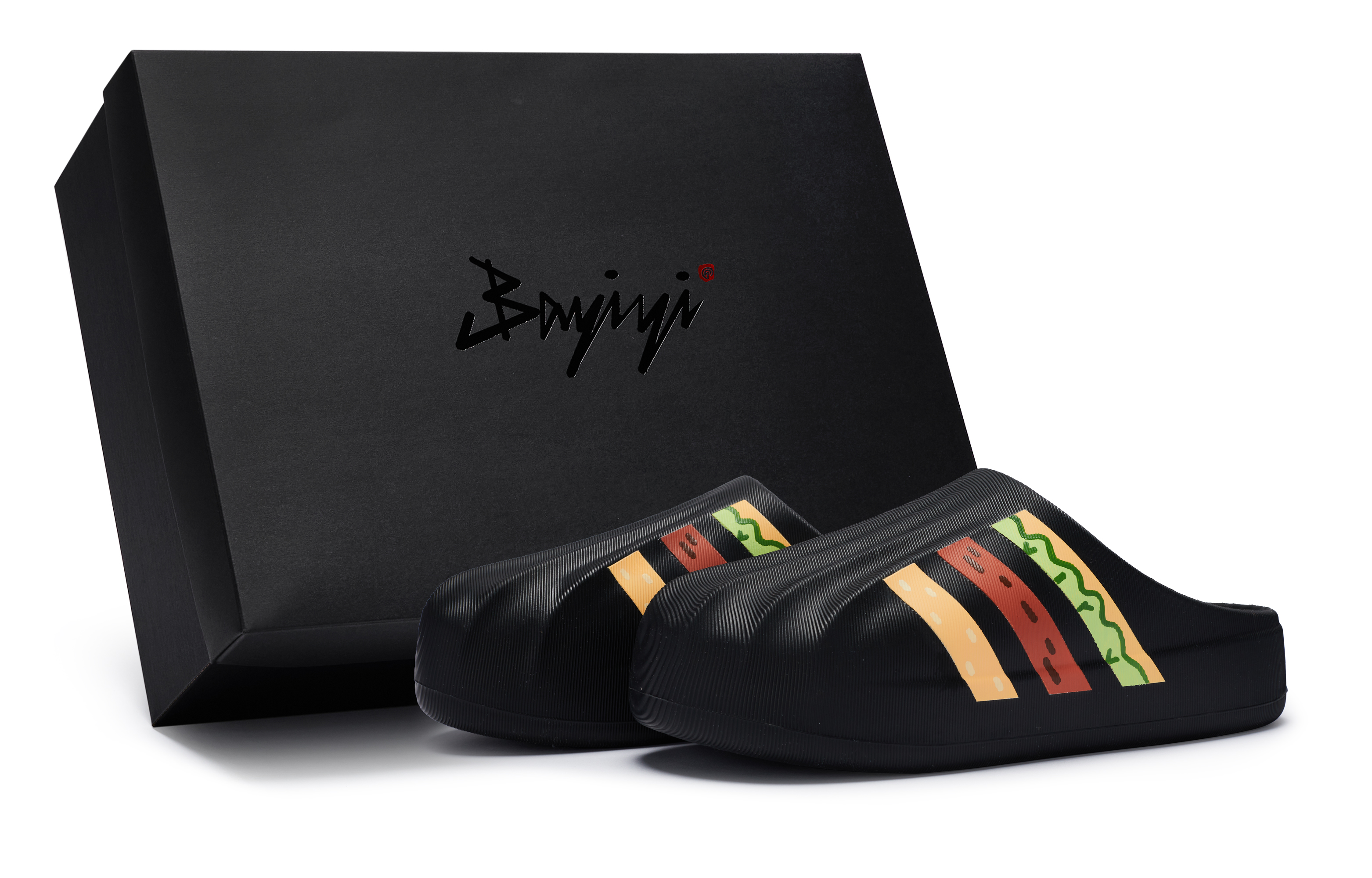 Adidas Originals AdiFOM Superstar Closed Toe Slippers Unisex Black Orange Red Green