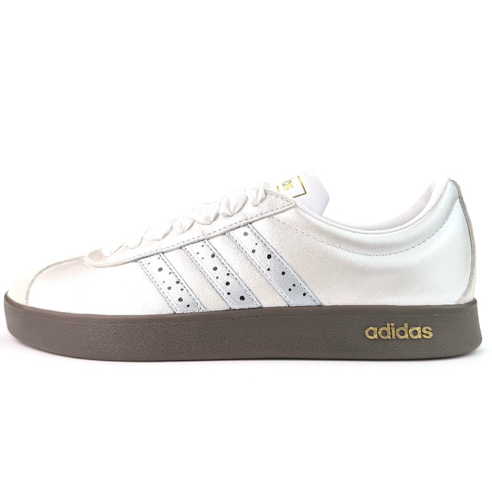 Adidas Neo VL Court 2.0 Silver Shadow Glides Wear resistant And Lightweight Low Top Skateboard Shoes Unisex Silver