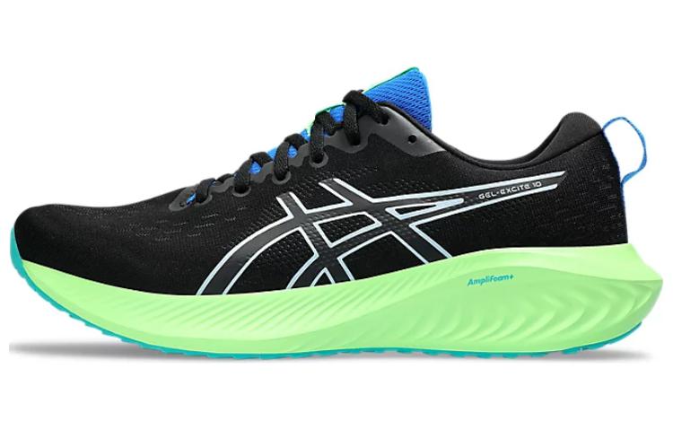 Asics Гель Excite 10 Беговые кроссовки Низкие Черно-зеленые Мужские