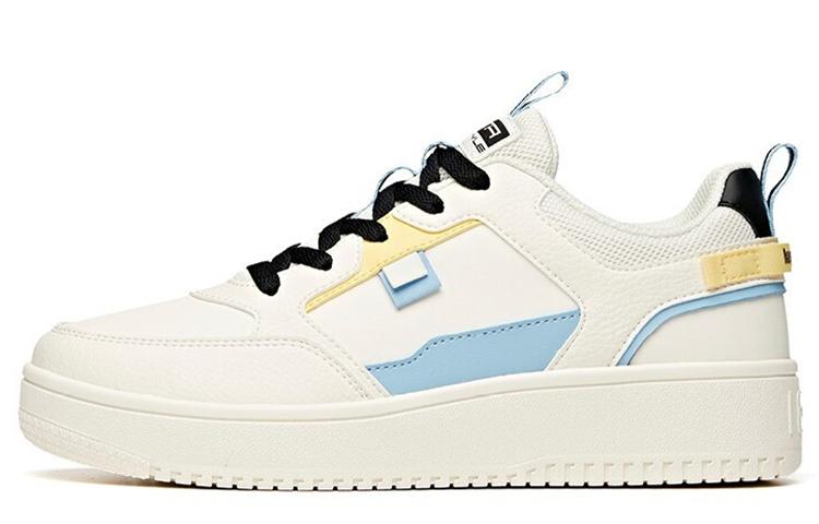 Anta Slip Resistant, Abrasion Resistant, Lightweight Low Top Skateboard Shoes Women's White Black Blue