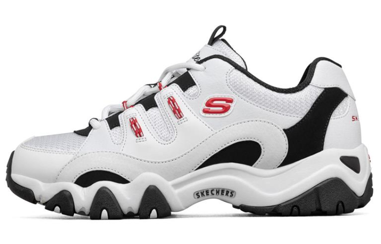 Skechers D'LITES 2.0 Cushioned Wear-Resistant Breathable Low-Top Casual Shoes Women's White Blue Red