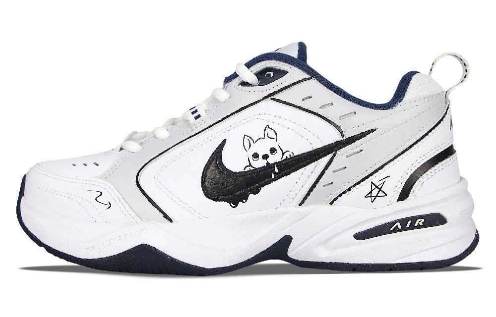 Nike Air Monarch 4 Salty Puppy Low-Top Chunky Sneakers Unisex Black White