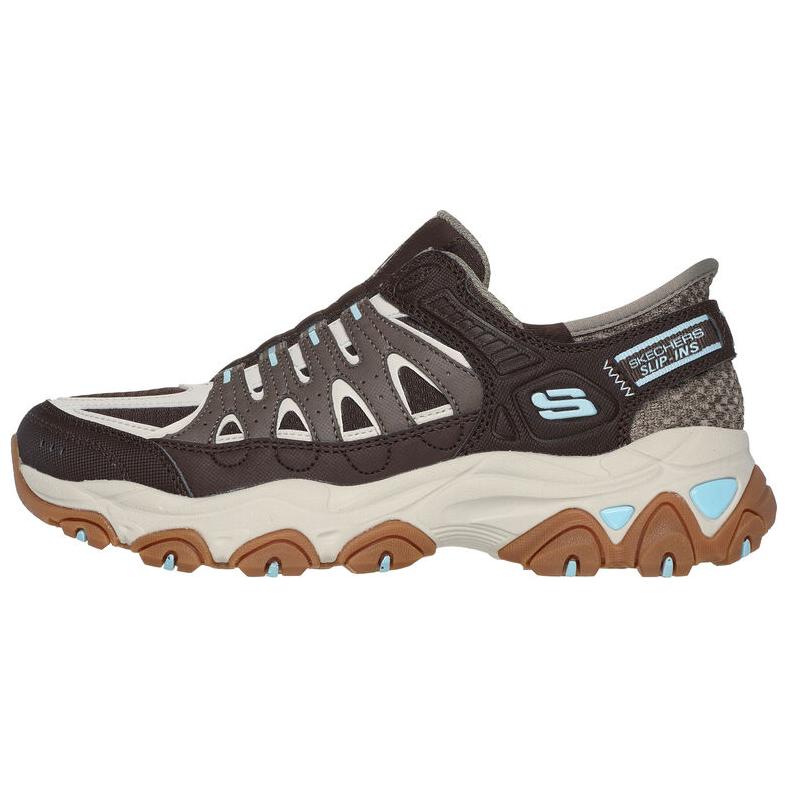 Skechers D'LITES Series Anti-Slip Wear-Resistant Low-Top Running Shoes Women's Umber