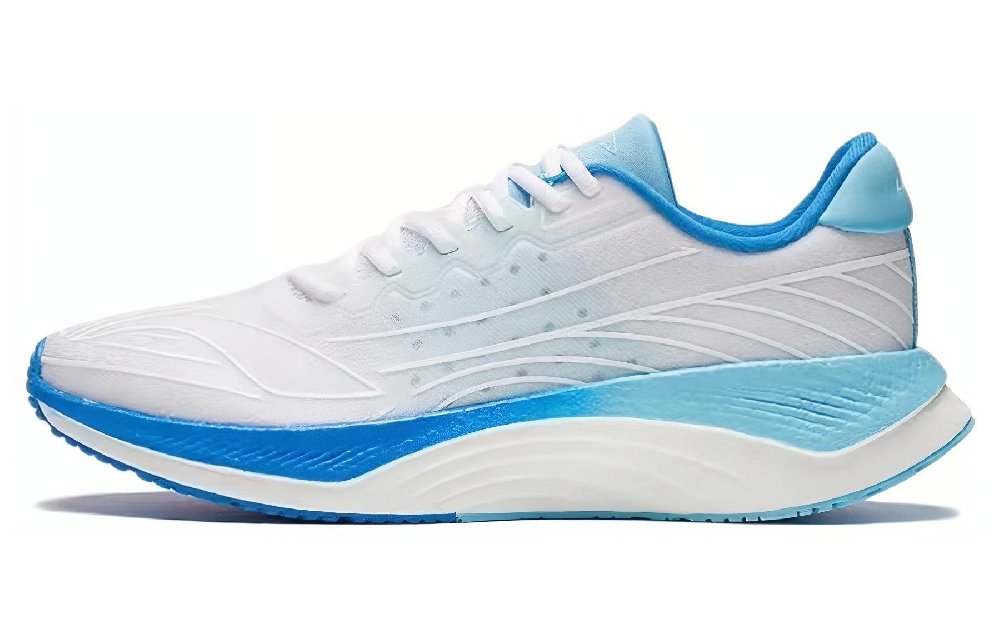 LiNing Cushioning Anti-Slip And Wear-Resistant Low-Top Running Shoes Men's White Blue