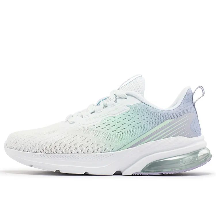 361° Abrasion Resistant Breathable Low Top Casual Running Shoes Women's White Refreshing Green