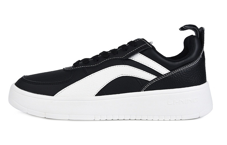 LiNing Wave Superwave Lightweight Low Top Skateboard Shoes Unisex Black White