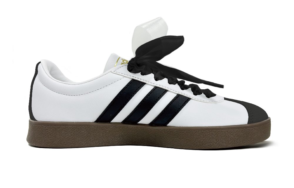 Adidas Neo VL Court 2.0 Anti-Slip Wear-Resistant Low-Top Skateboard Shoes Unisex Black White