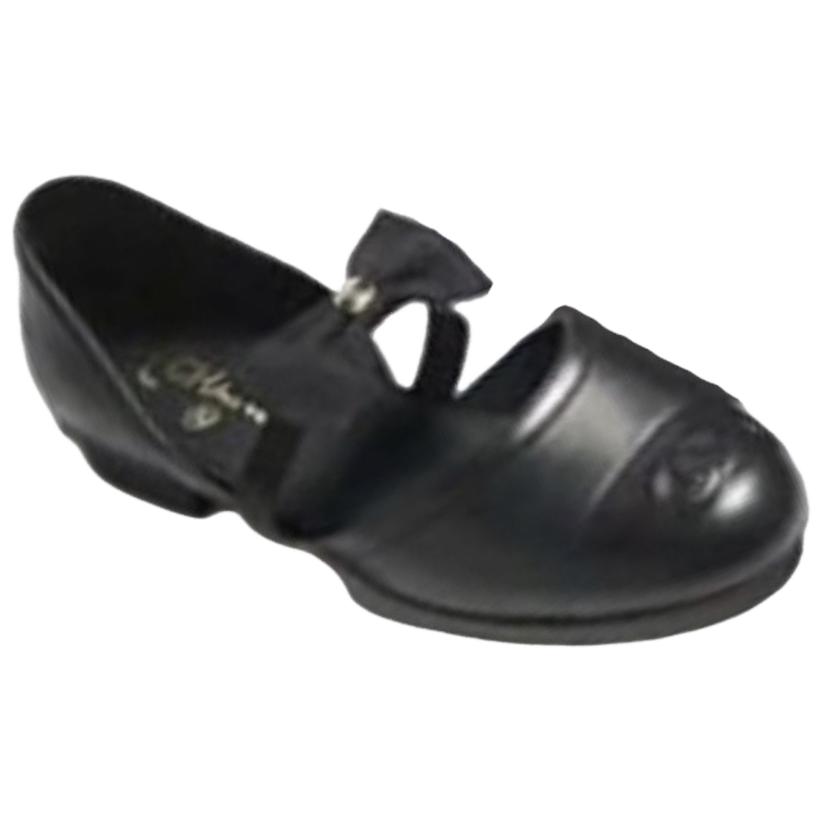 CHANEL 25B Flat Mary Jane Shoes Women's Black
