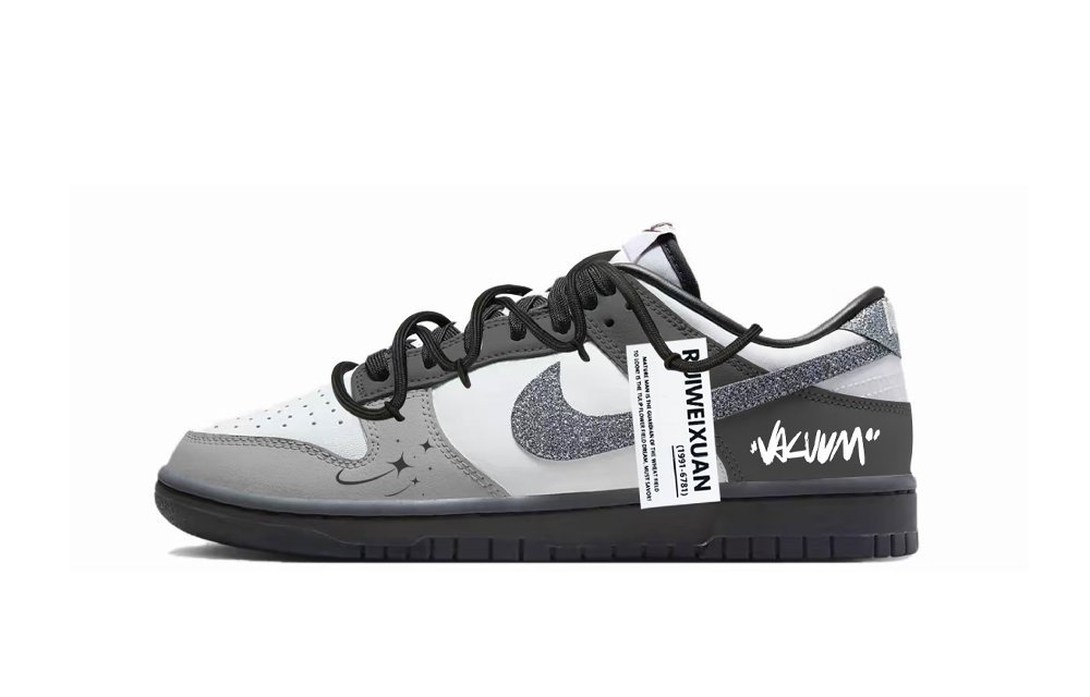 Nike Dunk Light Realm Shadow Cushioning Low top Skateboard Shoes Unisex Black White