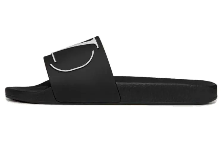 Valentino Vlogo Slide Slippers Men's Black