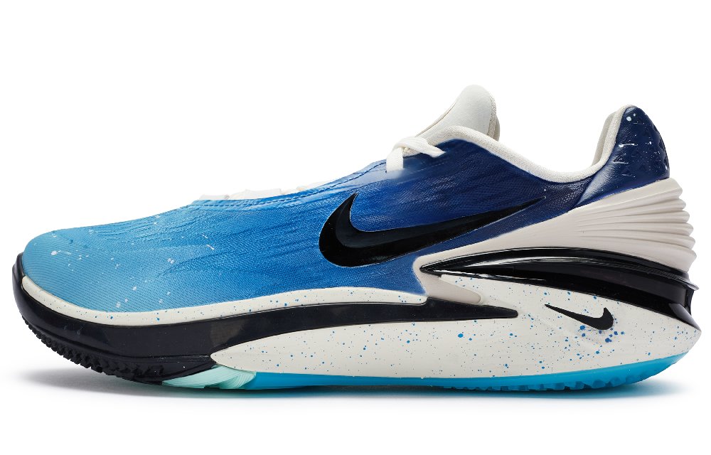 Nike Air Zoom G.T. Cut 2 Shock Absorbers With Slip Resistant Features Low Top Basketball Shoes Unisex Blue Black