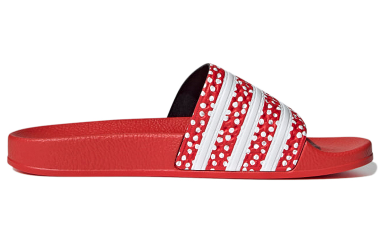Adidas Adilette Slide 'Polka   Vivid Red' Women's