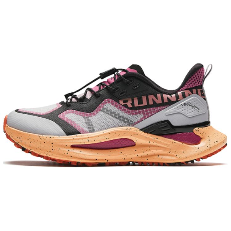 Anta Slip Resistant Low Top Running Shoes Women's Gray Black Purple