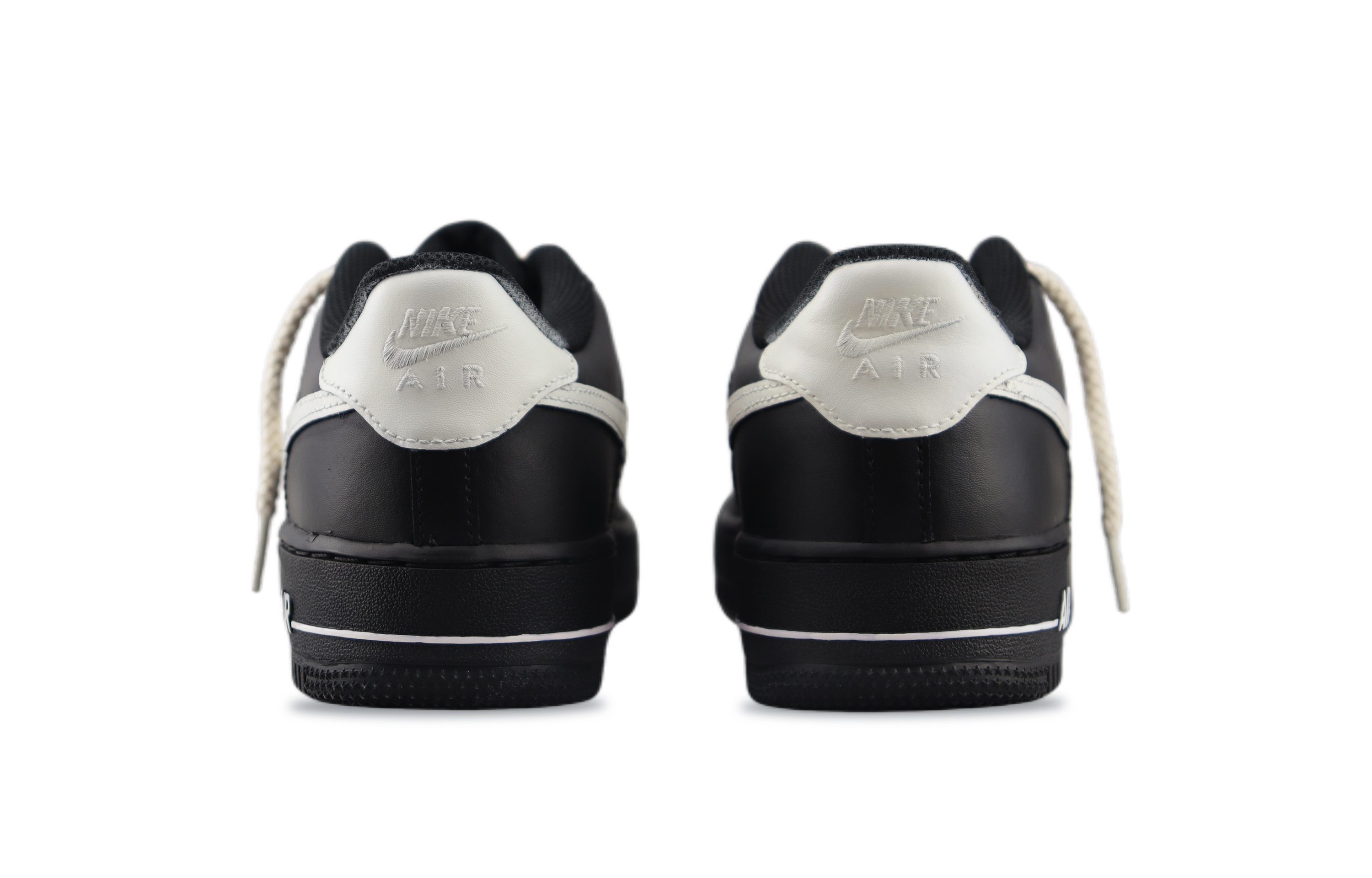 Nike Air Force 1 Slip Resistant Abrasion Resistant Low top Skateboard Shoes Unisex Beige Black купить в интернет-магазине Yoocart с быстрой доставкой по России.