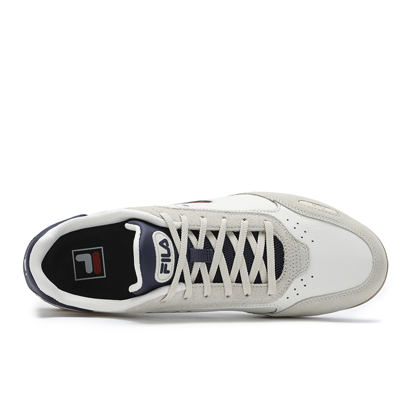 FILA Slip Resistant, Abrasion Resistant, And Balanced Low Top Skateboard Shoes Men's White Gray