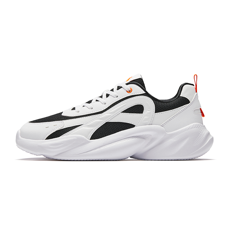 Anta Cushioning And Breathable Low Top Casual Shoes Men's Black White