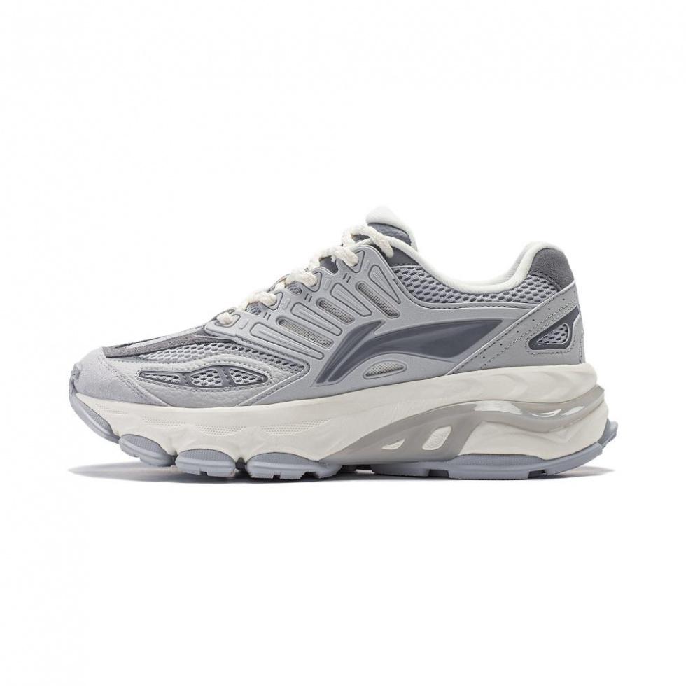 LiNing Twenty Mountains Cushioning Anti-Slip And Wear-Resistant Low-Top Casual Shoes Men's Gray Gravel