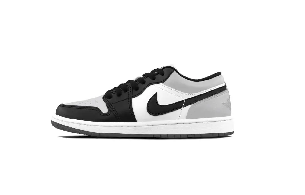 Jordan Air Jordan 1 Black Gray Toe Cushioning, Wear Resistant Low top Vintage Basketball Shoes Unisex