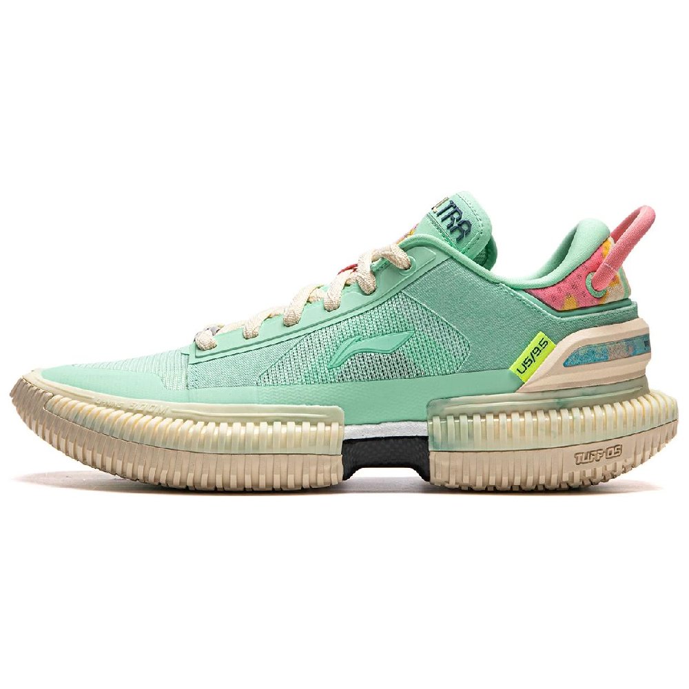 LiNing Anti-Slip Wear-Resistant Low-Top Basketball Shoes Men's Cooling Green