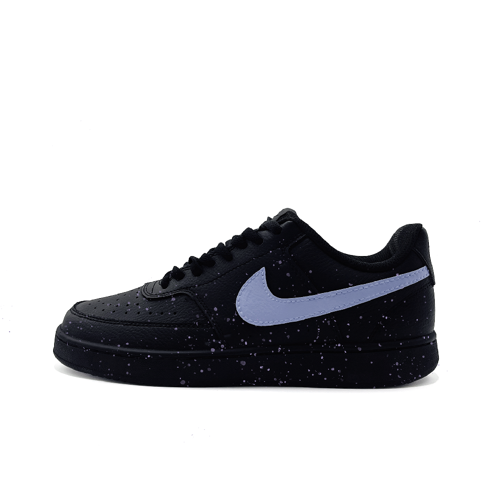 Nike Court Vision Low Anti-Slip And Wear-Resistant Lightweight Low-Top Skateboard Shoes Unisex Black Purple