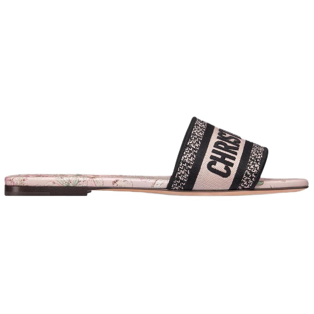 DIOR Lucky Series Slide Slippers Women's Pink