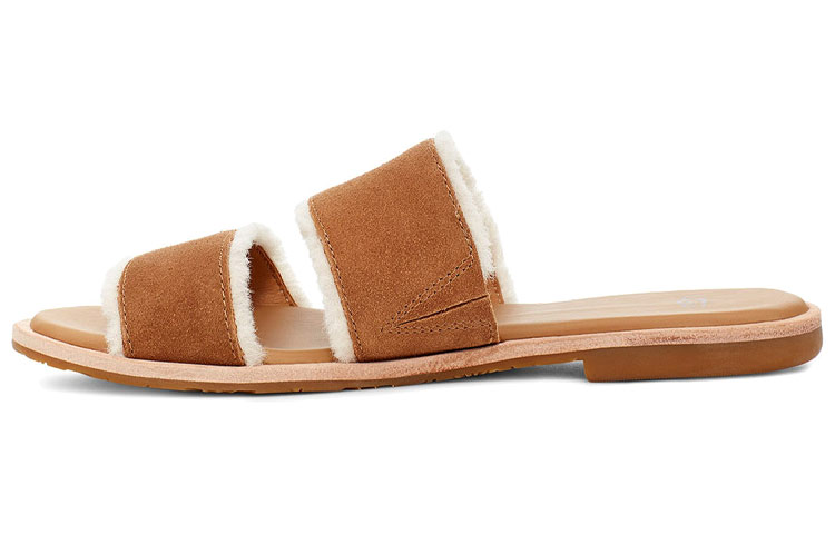UGG Rubber Sole Slide Slippers Women's Chestnut Brown