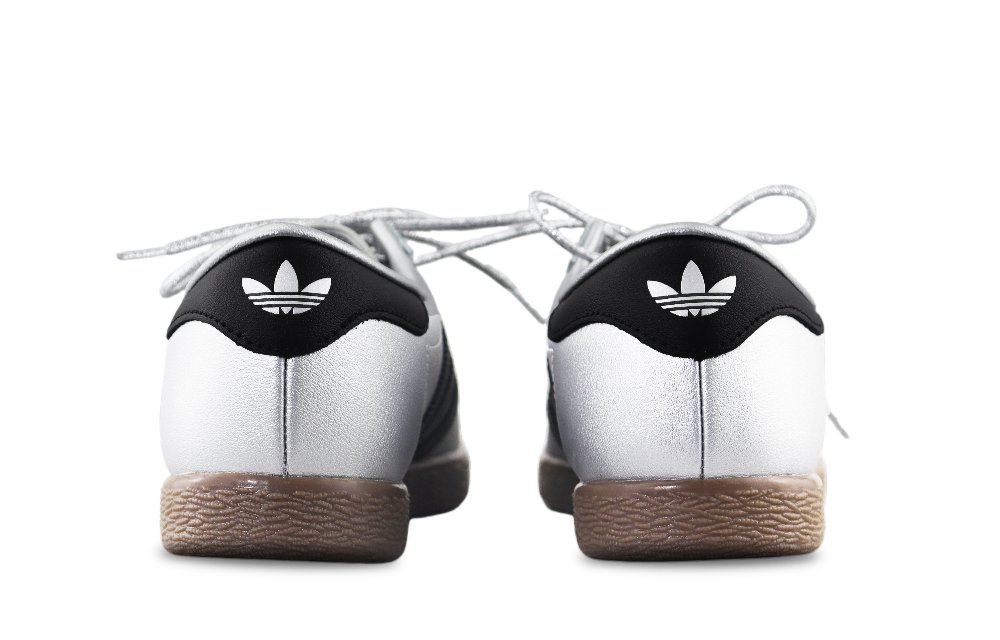 Adidas Originals Stadt Anti Slip Wear Resistant Low Top Skateboard Shoes Unisex Black Silver