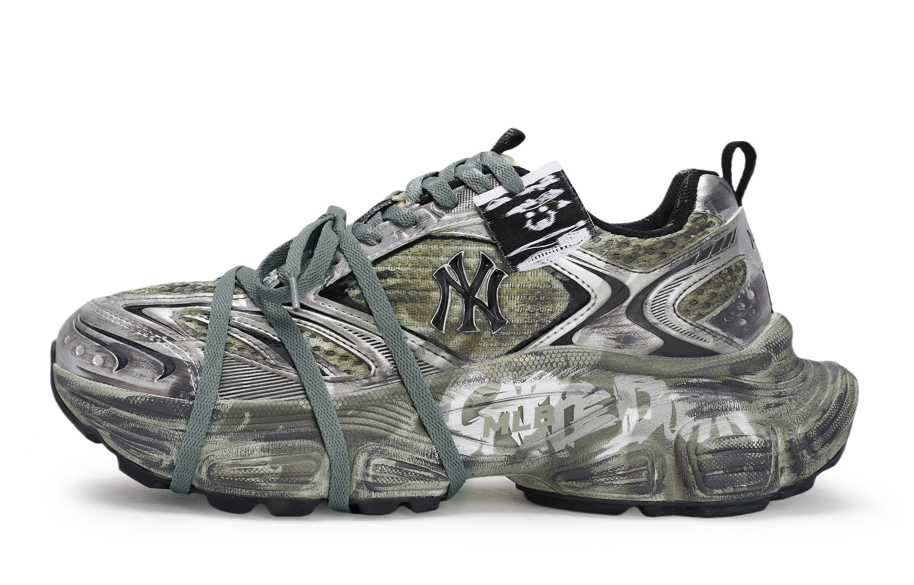 MLB Winner Chunky Sneakers Unisex Low top Gray/Black/Green/Silver купить в интернет-магазине Yoocart с быстрой доставкой по России.