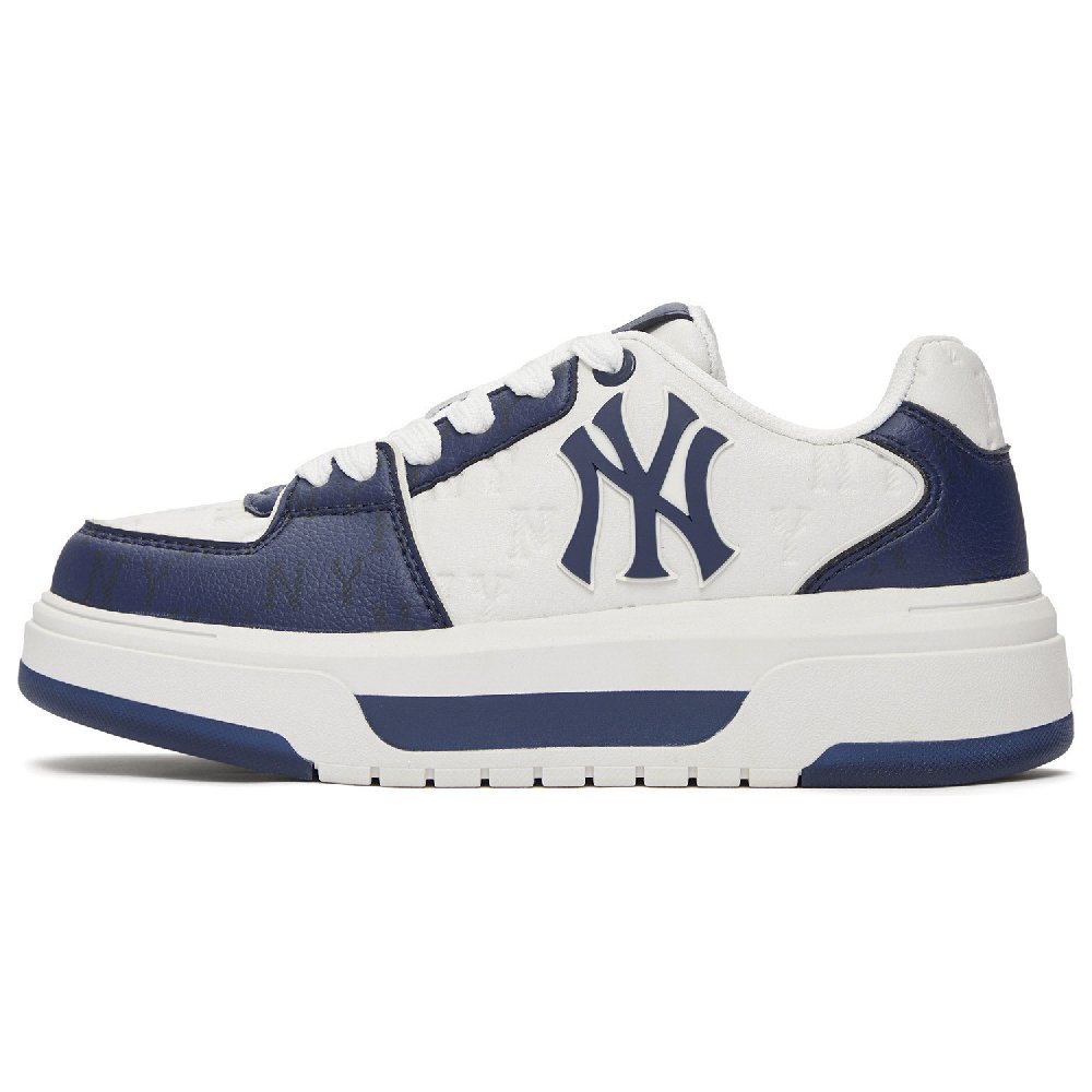 MLB New York Yankees Slip-Resistant Height Increasing Low-Top Skateboard Shoes Unisex Navy Blue
