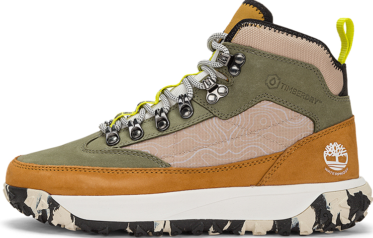 Timberland Greenstride Motion 6 Mid Fabric And Leather Waterproof Hiking Boot 'Olive Green' Women's