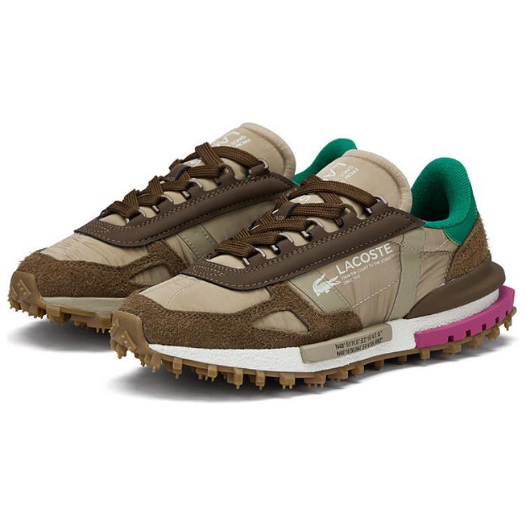 LACOSTE Low-Top Casual Shoes Women's Light Brown Green купить в интернет-магазине Yoocart с быстрой доставкой по России.