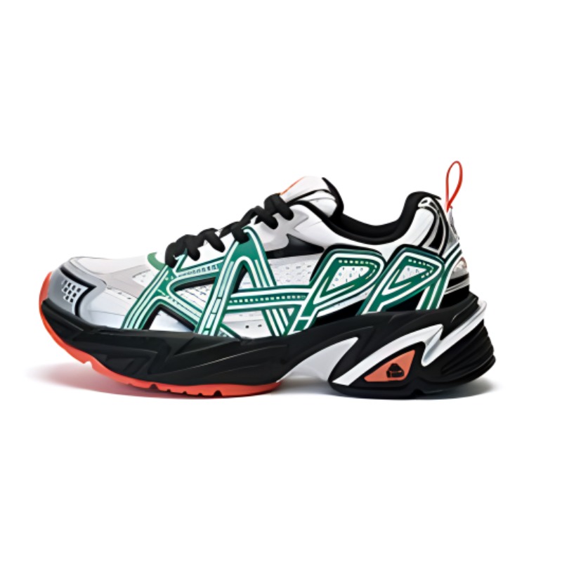 Kappa Anti-Slip Wear-Resistant Low-Top Casual Running Shoes Unisex White Green