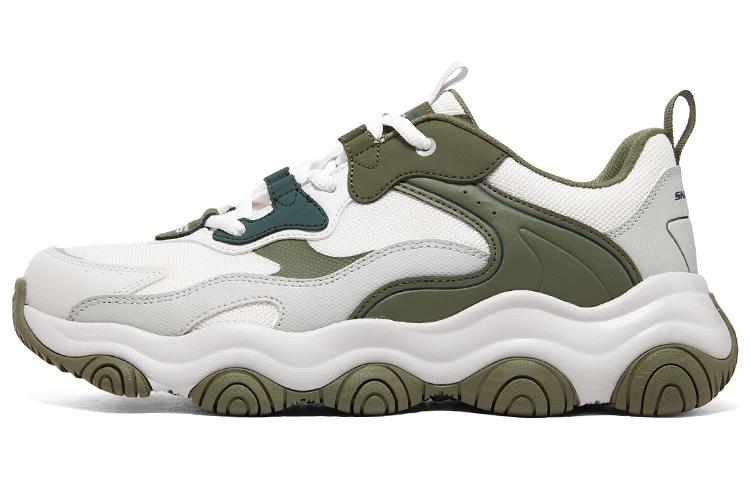 Skechers D'LITES 1.0 Bibimbap Bear New Low Top Chunky Sneakers Men's White Green
