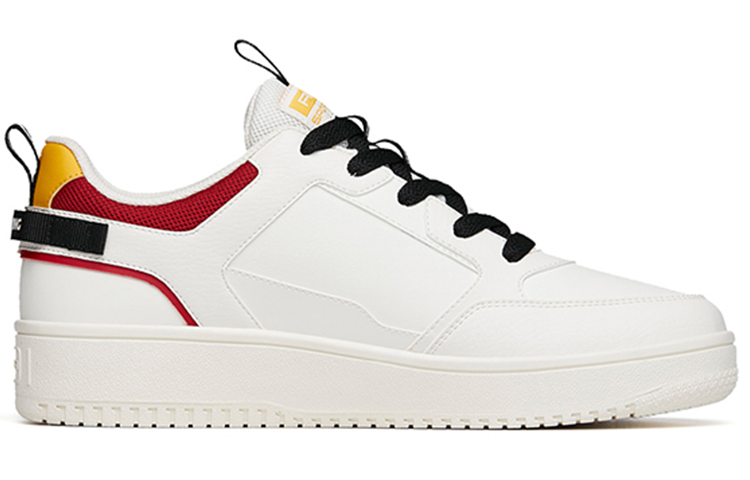 Anta Low top Skateboard Shoes Men's White Red Yellow