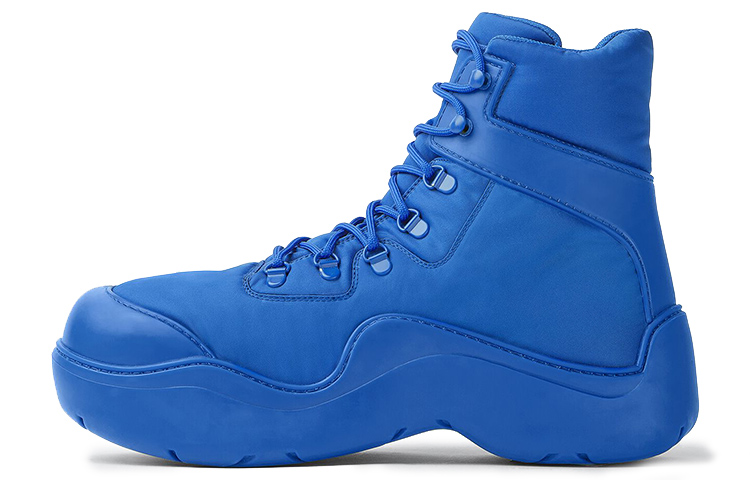 Bottega Veneta Puddle Bomber Ankle Boot Blue