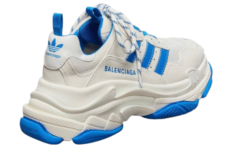 Balenciaga X Adidas Triple S White Blue