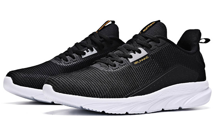 361° Abrasion Resistant Slip Resistant Low Top Running Shoes Men's Black Gray