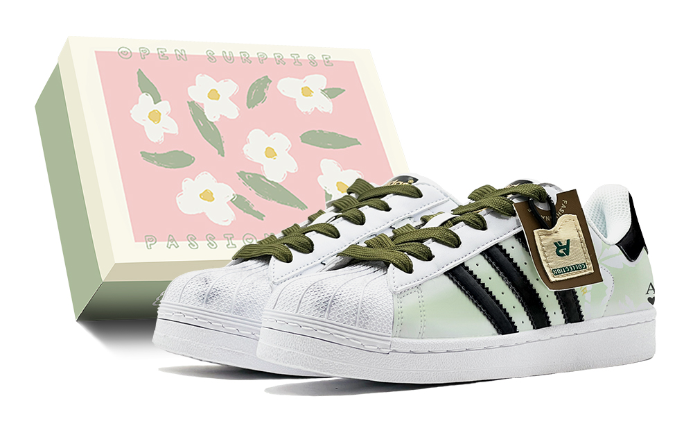 Adidas Originals SUPERSTAR Anti Slip Wear Resistant Low Top Skateboard Shoes Unisex Green