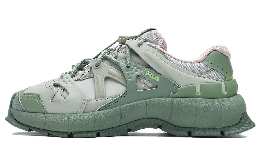 FILA INSETTO Wear-Resistant Low-Top Chunky Sneakers Women's Green