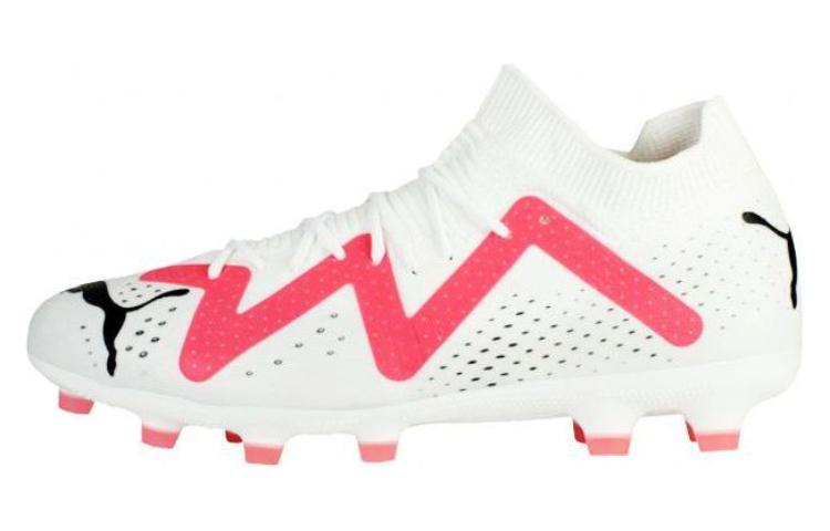 PUMA Future Match Soccer Shoes Men Mid-Top White Pink