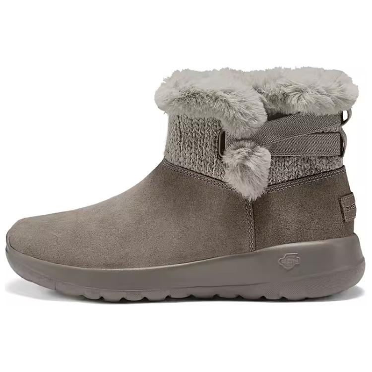 Skechers ON THE GO Short Snow Boots Women's Dark Taupe Umber