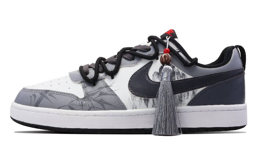 Nike Court Borough Slip Resistant Low Top Skateboard Shoes GS Ink Wash