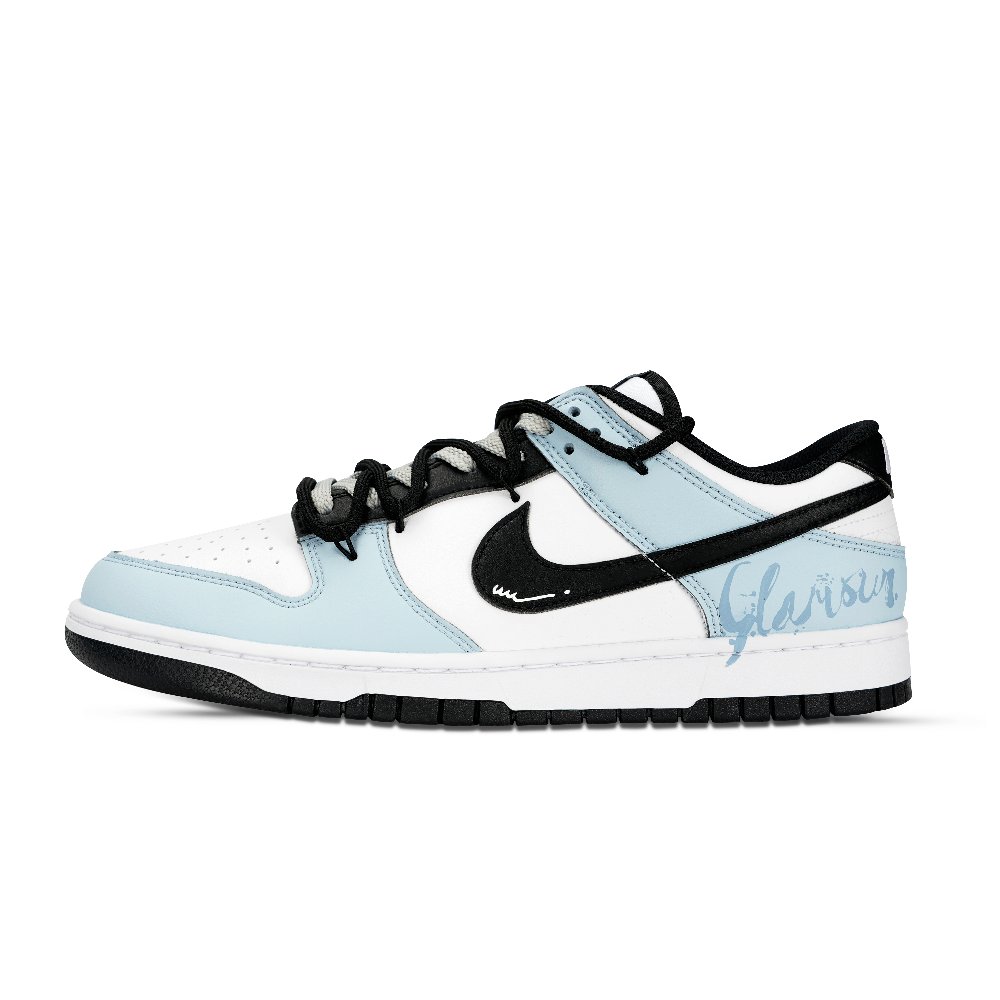 Nike Dunk Anti Slip Wear Resistant Low Top Skateboard Shoes Unisex Light Blue