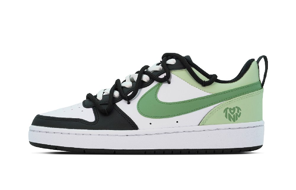 Nike Court Borough Puppy Fragment Low-Top Skateboard Shoes GS Green Black White